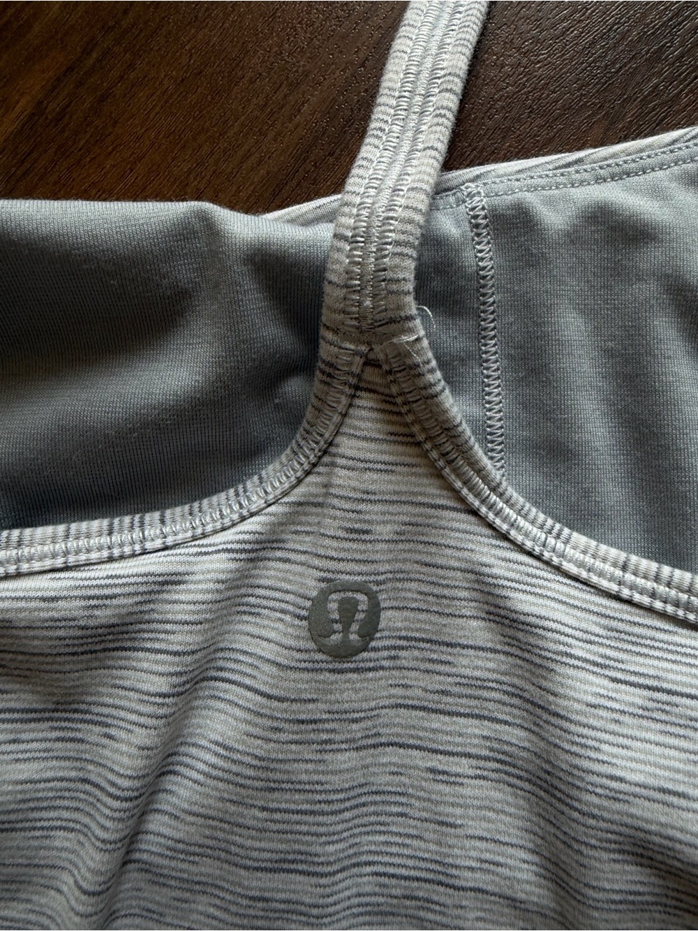 Lululemon Striped Cami Tank Top Built-In Bra Athletic Activewear Yoga Pilates - Picture 8 of 8